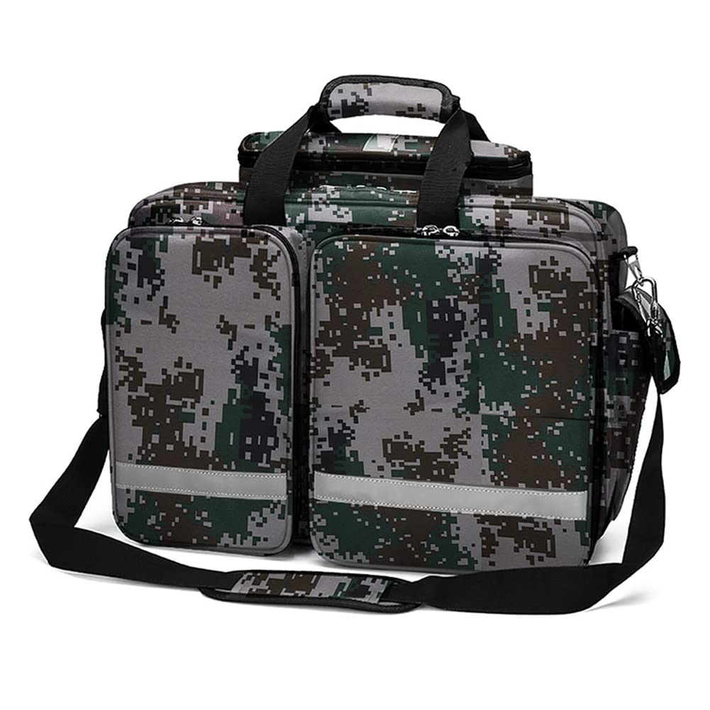 Kit De Primeros Auxilios Compacto Kit De Supervivencia Para Trauma De Emergencia con Compartimentos Etiquetados, Kit De Rescate De Emergencia Impermeable De Gran Capacidad (camouflage)