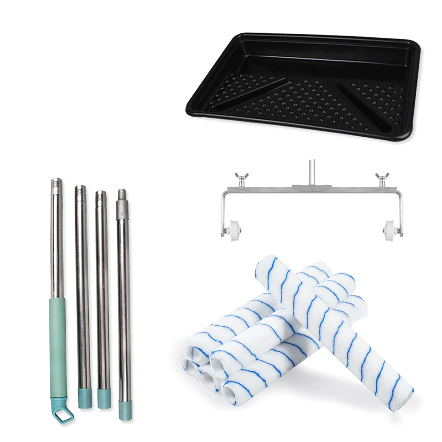 Kit Rouleaux de Peinture,Set de Peinture Professionnel,pour La Peinture Maison, Convient pour Les Murs Intérieurs DIY, Chambres