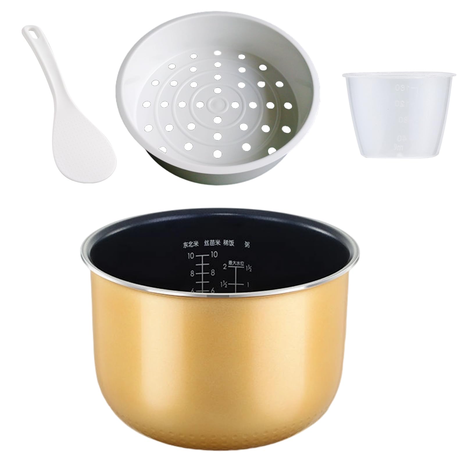 Whoasyst 5L Rice Cooker Replacement Bowl 3L 4L Capacity Coating Universally Compatibility Kitchen Essential Rice Cooker Inner Pot