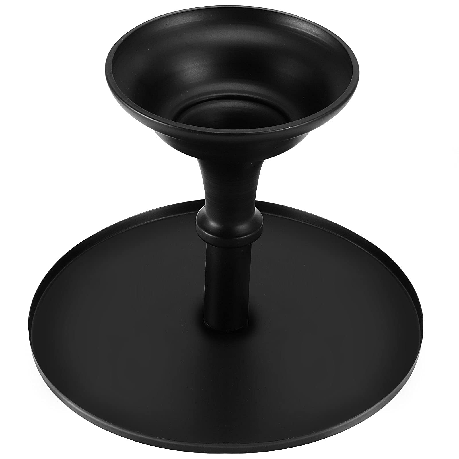 TAIJEUK 2 soportes de pastel de 10 pulgadas, redondo negro para pastel, soporte para postres, bandeja de exhibición de caramelo, para fiestas, bodas, cumpleaños, etc