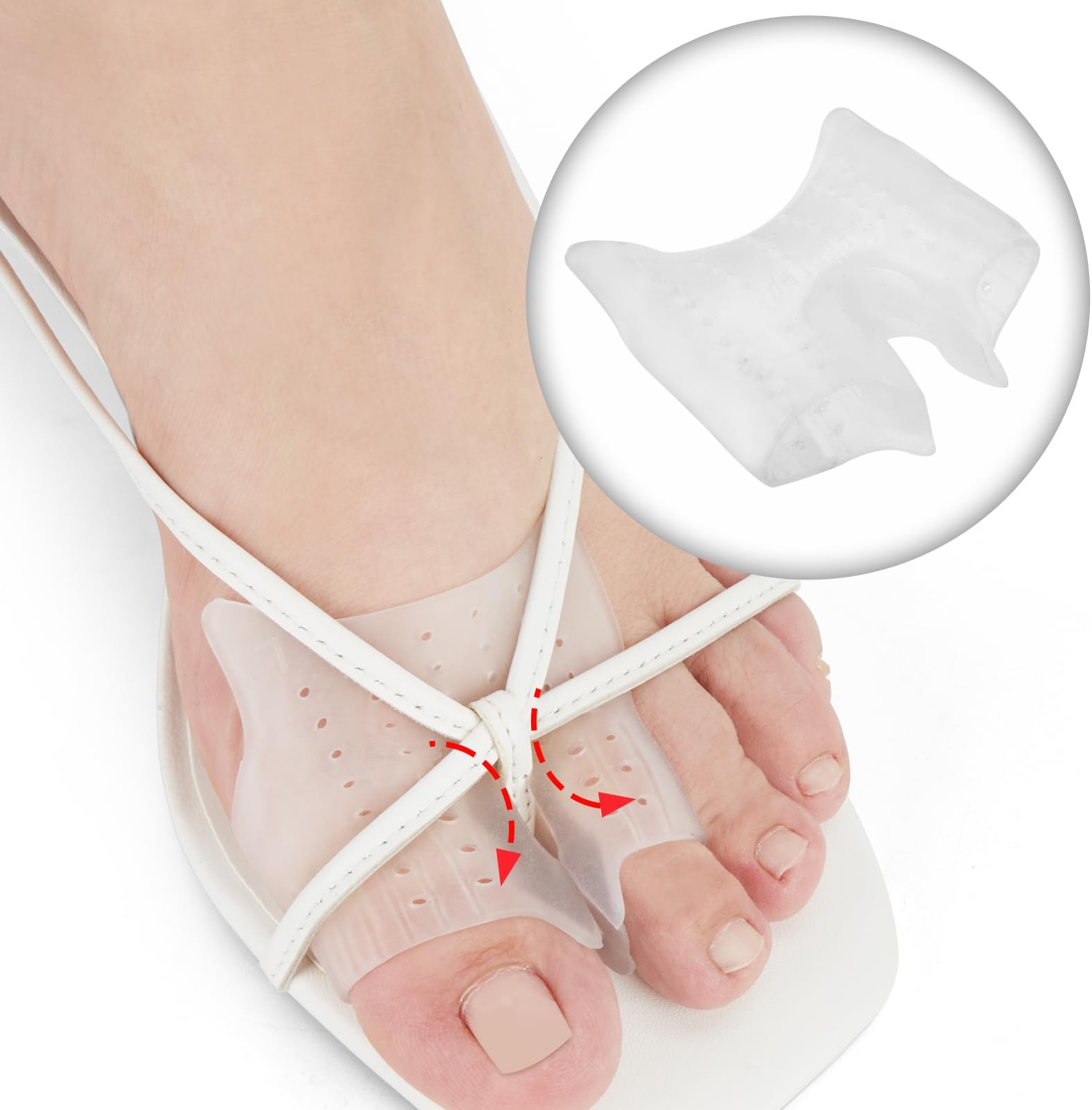 Sosede 8 Pcs Gel Toe Spacers for Hammer Toe, Bunion
