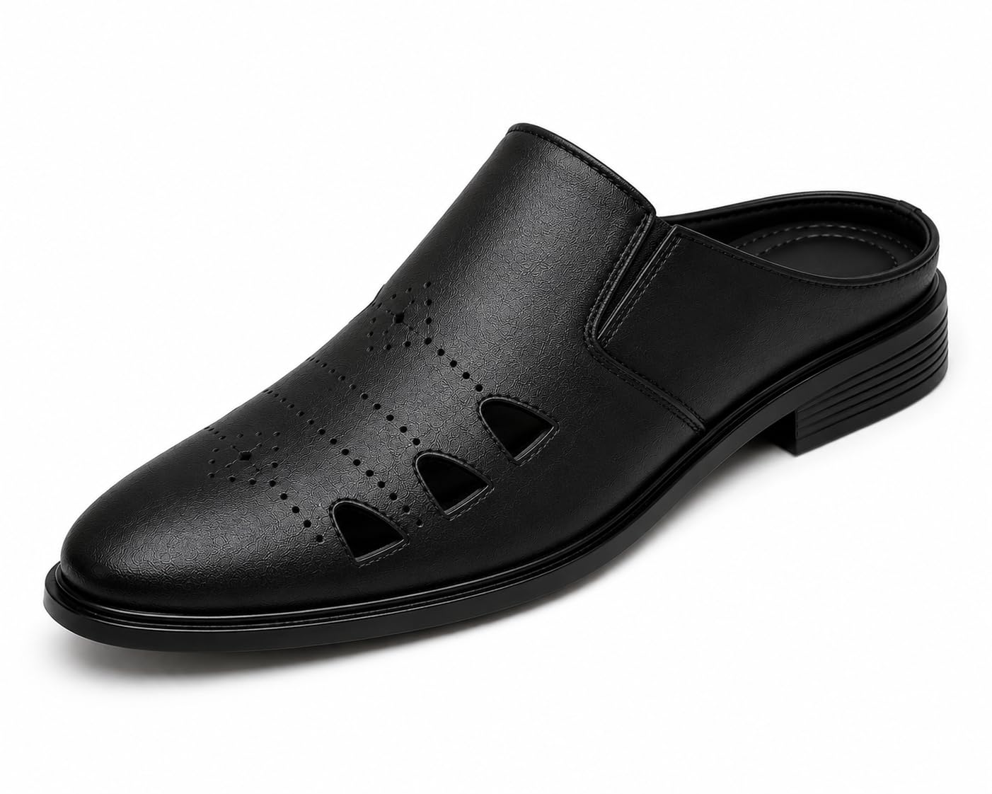 averatto Backless Formal Mules for Men, Slip-On Loafer Sandals, Laser-Cut Geometric Detailing, Lightweight, Breathable, Semi-Formal and Festive Ethnic Style-picture-42