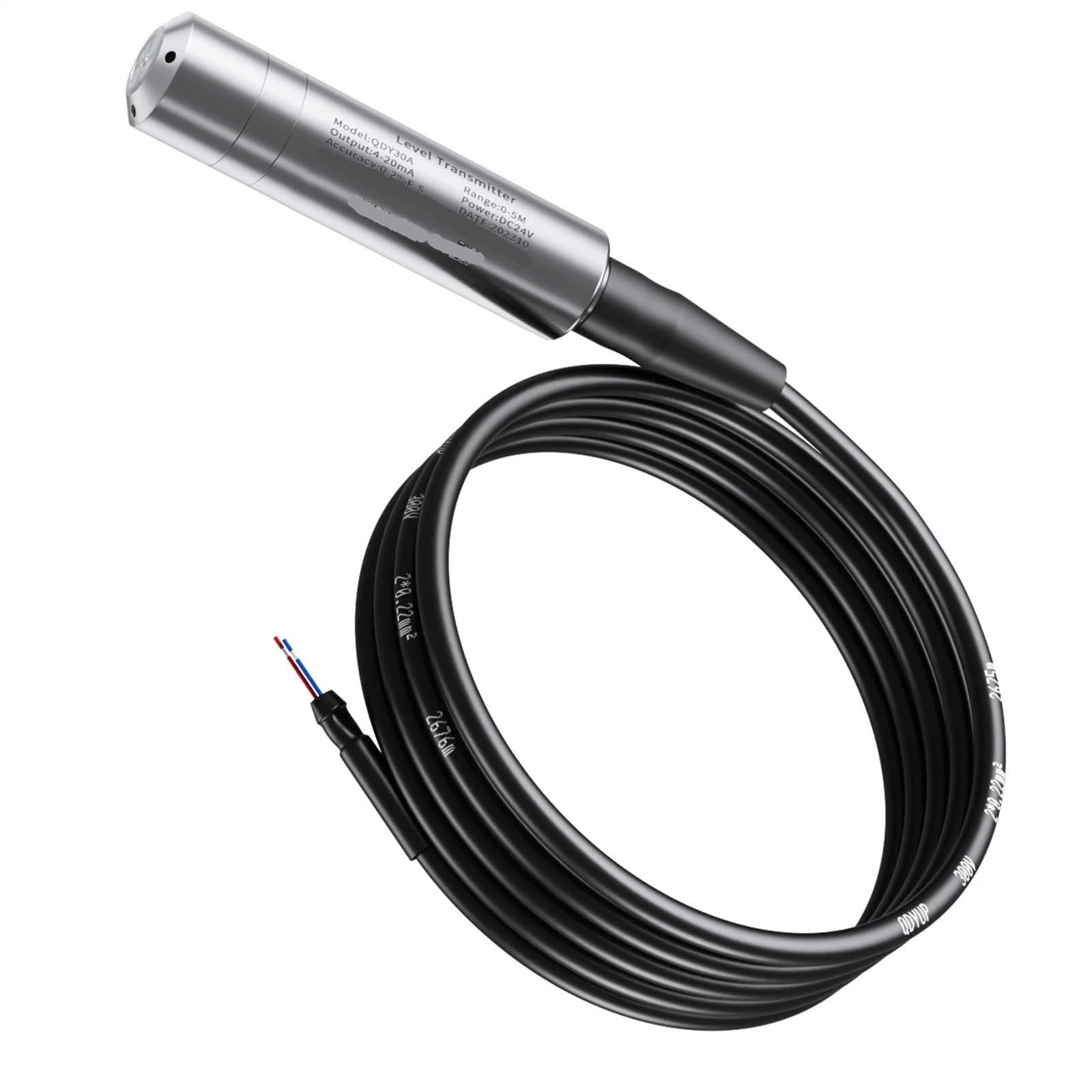 4-20mA Wyjściowy przetwornik poziomu cieczy dla zbiornika, basen rzeczny, 1M, 6M, 8M, 10M, 15M do 0-10V, 0-5V, 0-3,3 V, RS485 czujnik wody (0-3,3 V DC5V, 1m Zakres 1m)