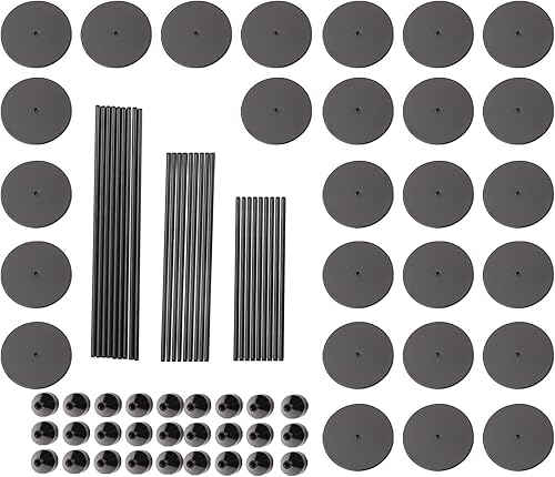 Miniatura 3 de Paquete de 27 portavelas negras 9 juegos de portavelas cónicos soporte largo para candelabros decoración de centro de mesa para el hogar boda