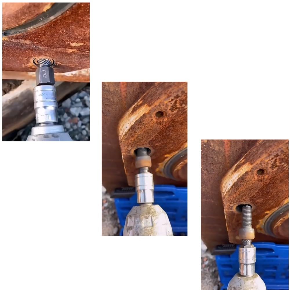 Set di 25 estrattori per viti in acciaio ad alto tenore di carbonio per viti danneggiate e arrugginite, rotazione a sinistra con profilo a più denti, per auto e officina, misure da 1/8 a 7/8