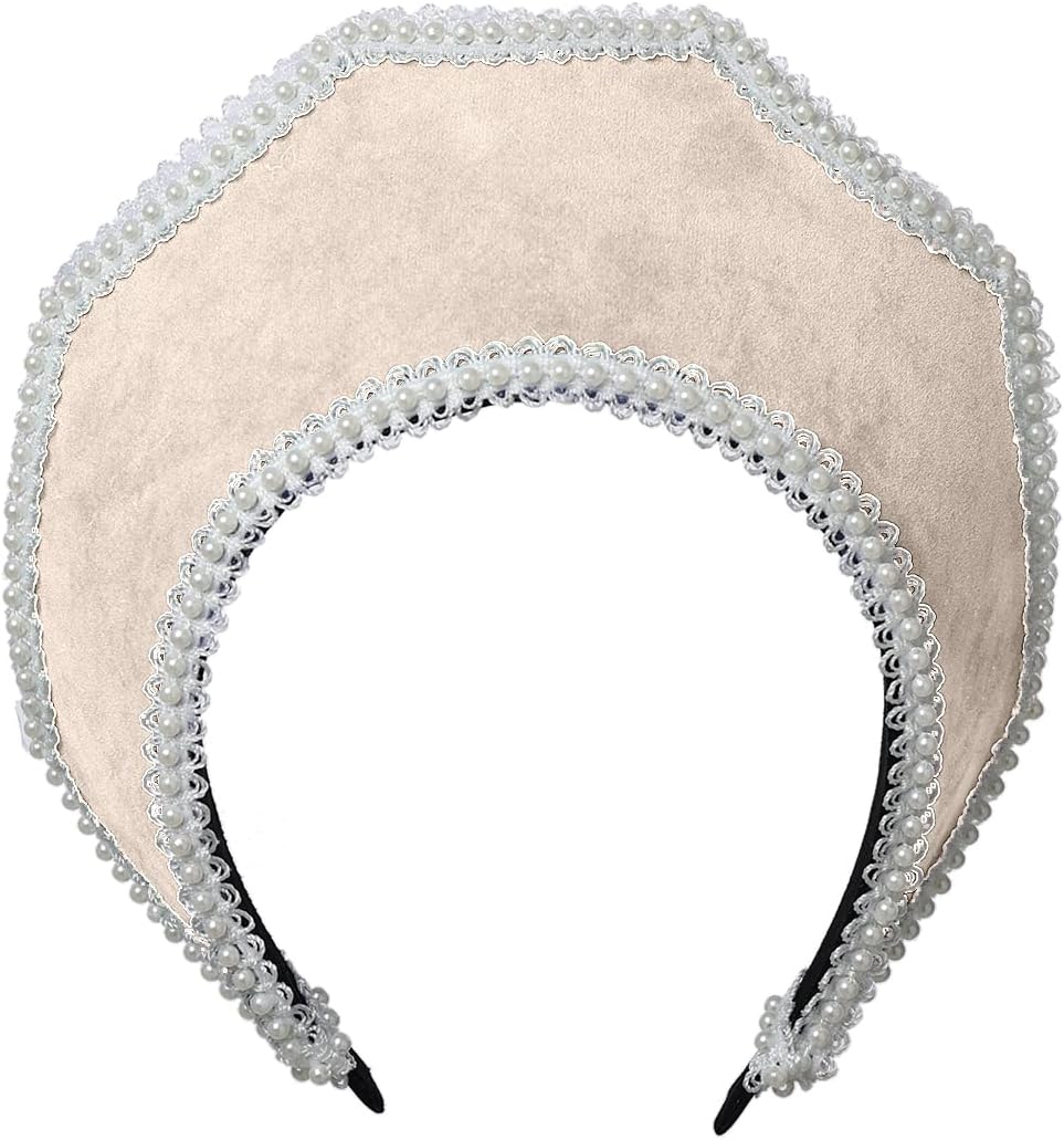BPURB Victorian Vintage Headwear for Women Elizabethan Tudor Coronet Pilgrim Costume Accessory Anne Boleyn Hat