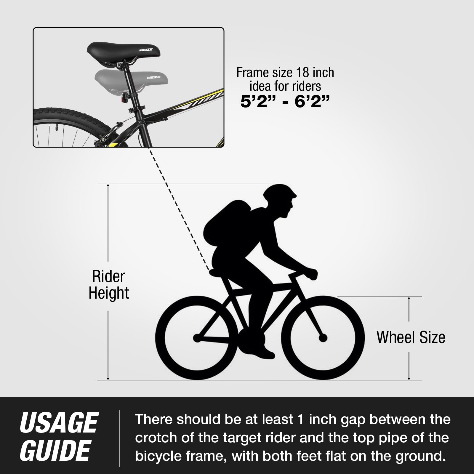 WEIZE Hardtail Mountain Bike, 29 Inch Wheels Outdoor Cycling Bike, 21-Speed Trigger Shifter, Aluminum Frame for Men and Women, Comfort Saddle, MTB Bicycle with Suspension Fork