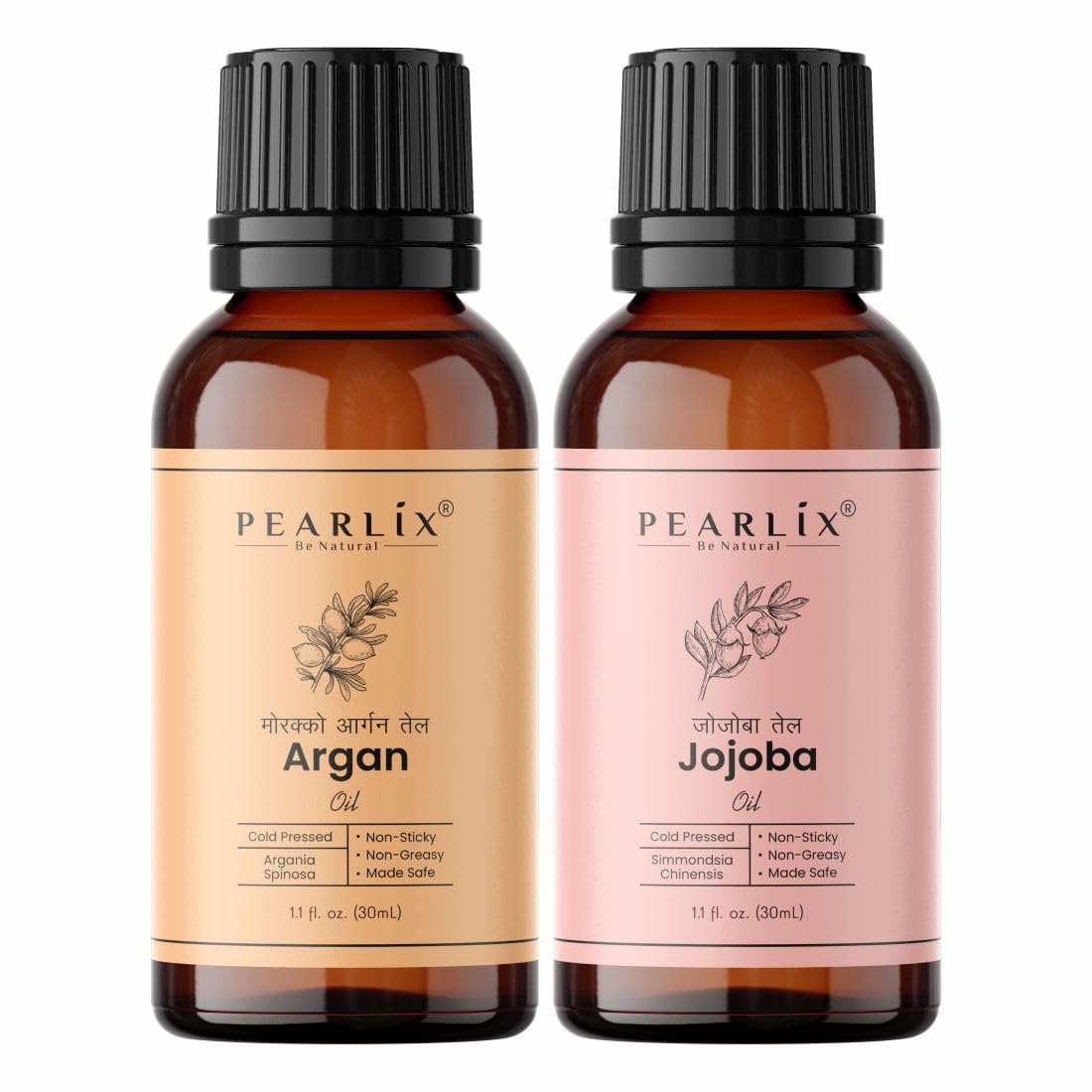 PEARLIX BE NATURAL 100% Pure Argan & Jojoba Oil Combo For Rapid Hair Growth, Anti Hair Fall, Split Ends & Promotes Softer & Shinier Hair & Skin (Each 30 ML Pack of 2)-picture-16