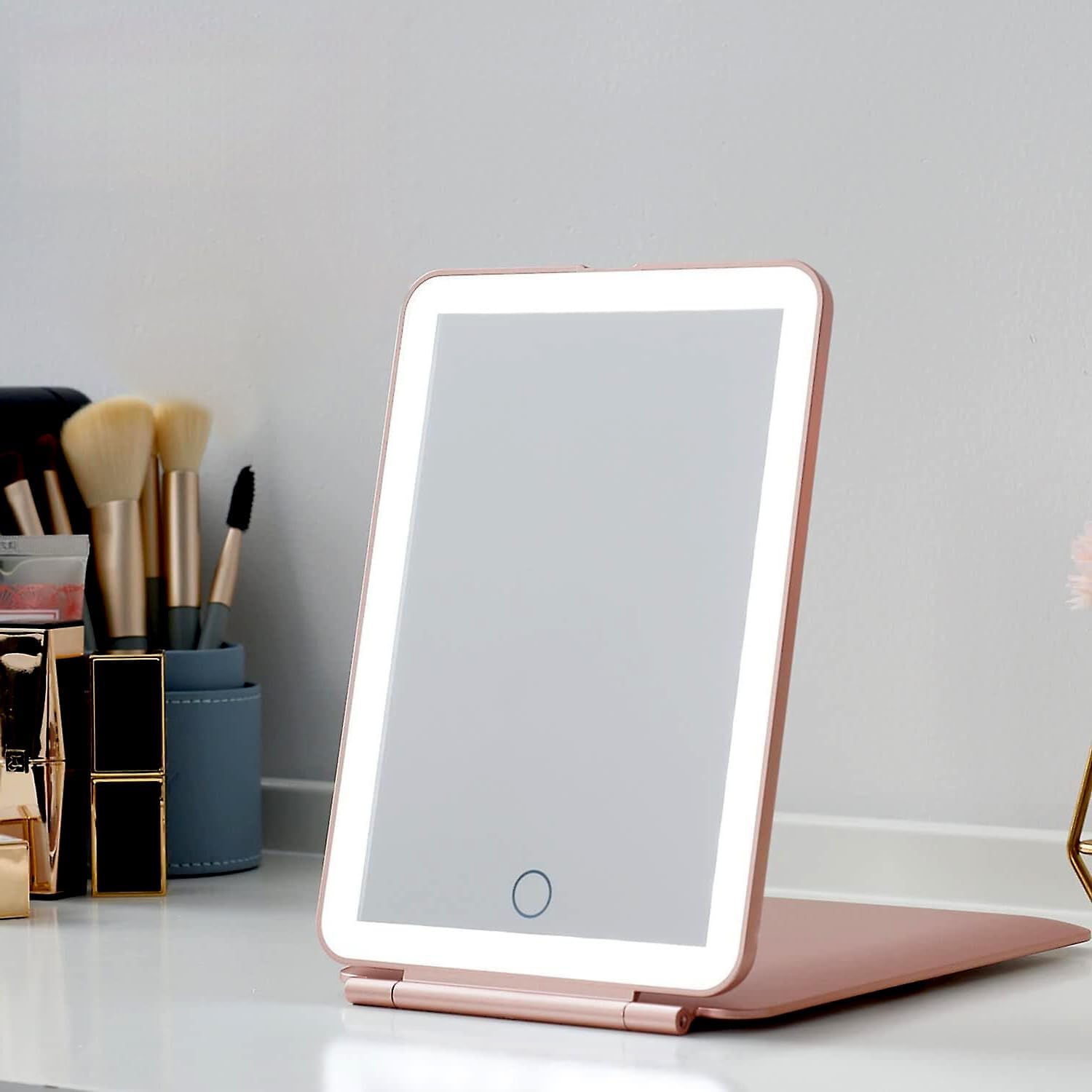 VENJA Cosmetic Mirror with LED Lights | Portable Travel Makeup Vanity Mirror with 3 Color Light Modes, Touch Sensor & Adjustable Brightness for Beauty Care-image-16