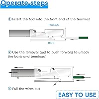 Vista 5 de Kit de herramientas de extracción de terminales, 172 piezas, herramienta de desfilado, conector eléctrico, kit de herramientas de extracción