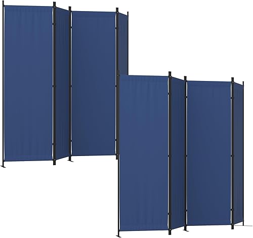 Miniatura 9 de GOJOOASIS Divisores de habitación Pantallas de privacidad plegables Partición de 4 paneles (blanco) Blanco,Azul,Azul X2,Gris,Gris X2,Blanco x2