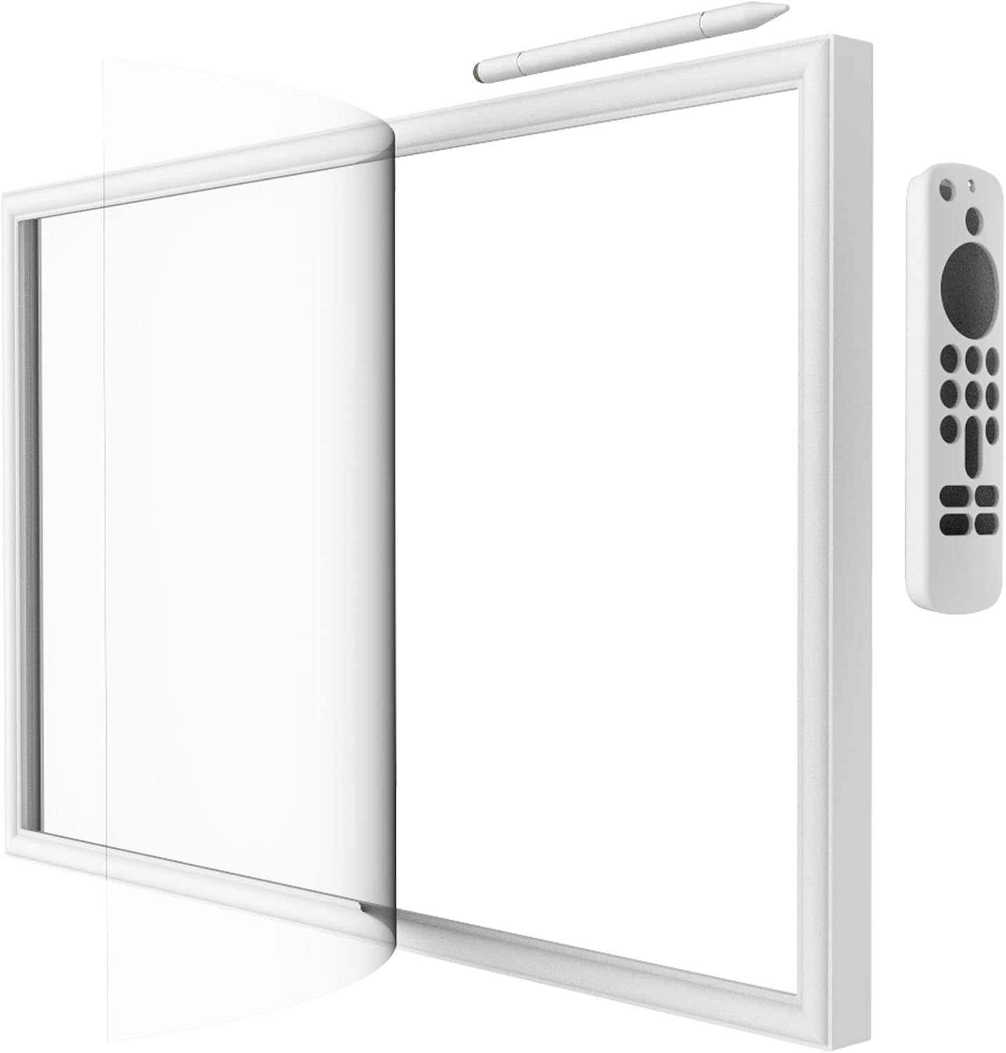 Silicone Frame for Echo Show 21,Change The Color of The Frame of Your Echo Show 21 (White)