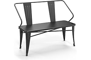 VINGLI Farmhouse Bench With Back: An Oasis of Comfort and Vintage Charm.