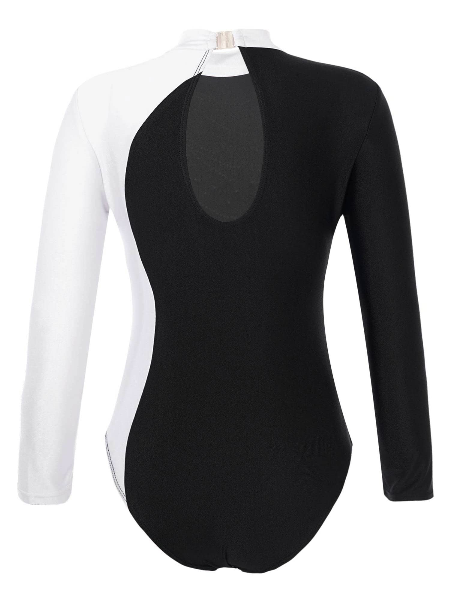 Alvivi Mädchen Turnanzug Glitzer Gymnastikanzug mit Kurze Hose Haarband Langarm Gymnastikbody Turntrikot Gymnastik Kleidung Tanzkostüm