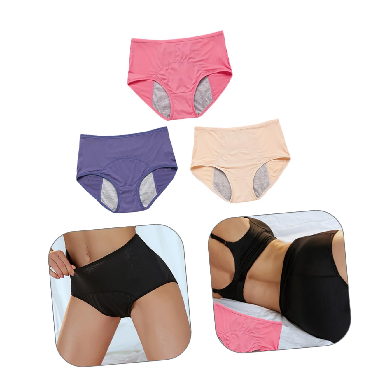 COLLBATH Ropa Interior Menstrual A Prueba De Fugas Bragas Menstruales para Mujeres Bragas Sin Costuras para Mujeres