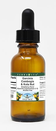 Garcinia Cambogia & Kola Nut Glycerite Liquid Extract 15 - Strawberry Flavored 1 oz, ZIN 522503