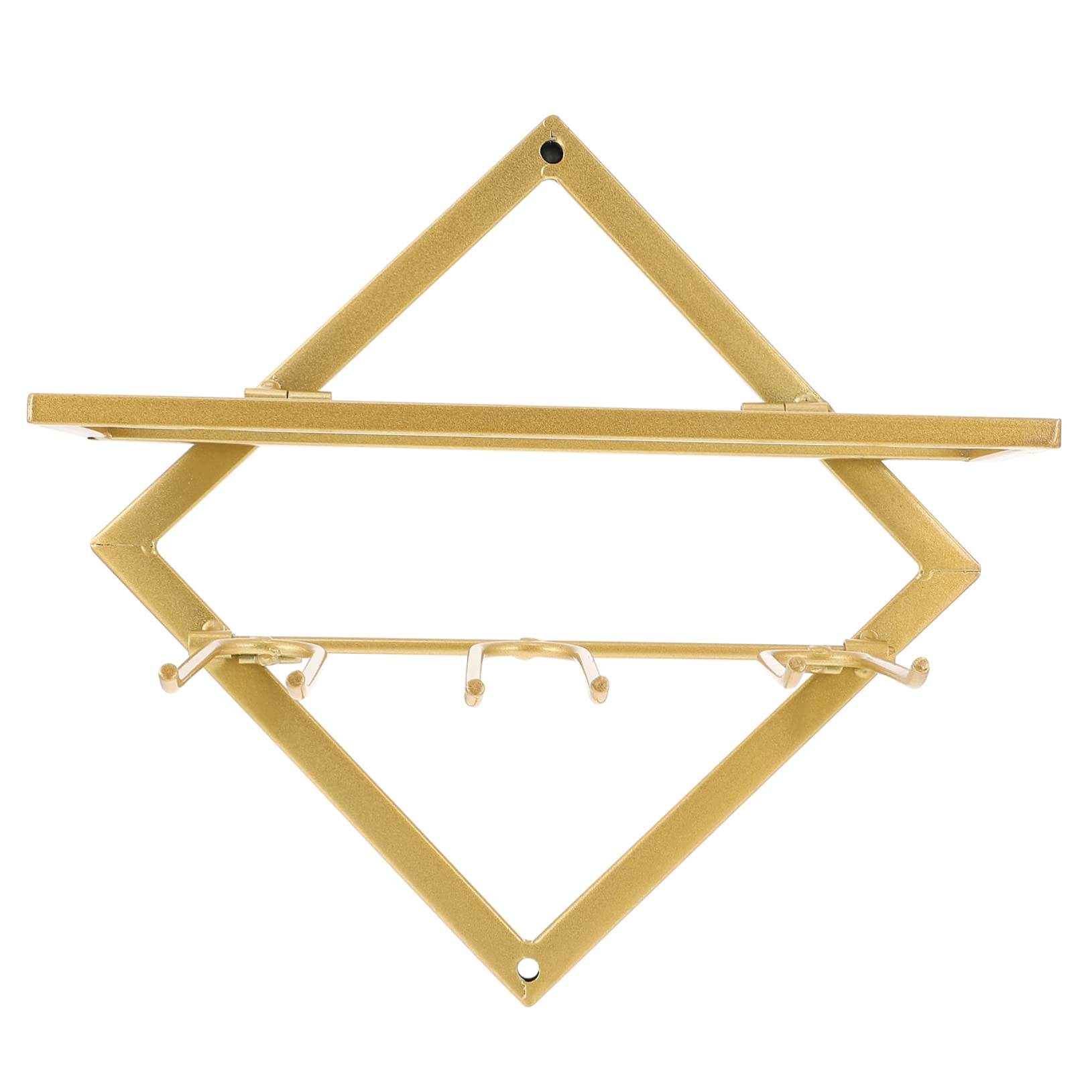 MAGICLULU 1Pc Wall Mounted Wine Storage Rack Creative Folding Wine Display Stand for Wine Bottles and Glasses Premium Steel Wine Cups Holder for Home Bar and Kitchen Decor