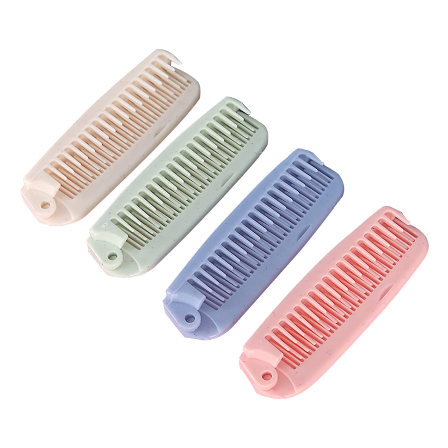 Amazon | Liroyal 折りたたみ コーム 双頭 ヘアブラシ （4個