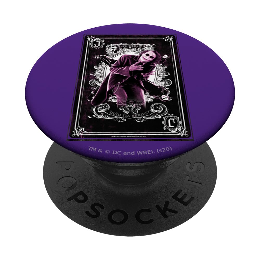 The Dark Knight Joker Quid Ita Serius PopSockets Swappable PopGrip, Black