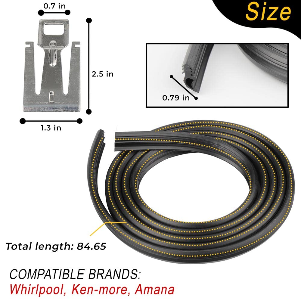 Juego De 2 Juntas De Puerta For Lavavajillas W10542314, Compatibles Con