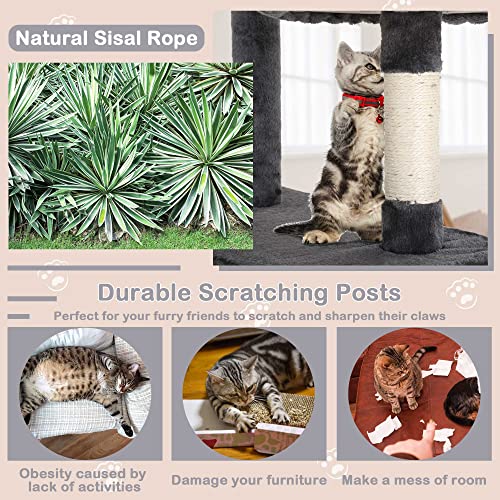 Árbol para gatos de 54 pulgadas para interior miniatura 5