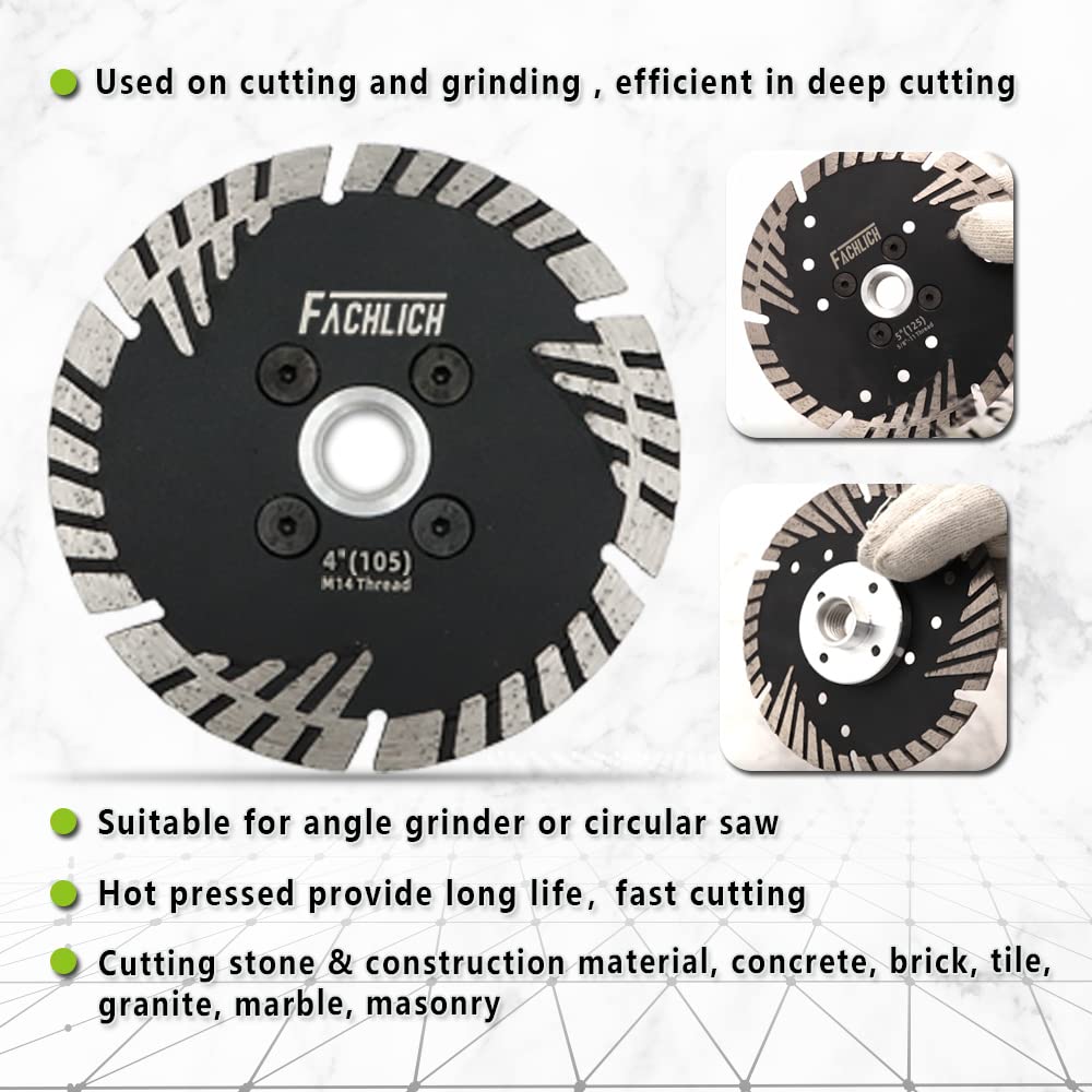Disque Diamant 230mm M14 Turbo Lame avec Dents de Protection Obliques pour Béton Brique Tuile Granit Marbre Maçonnerie