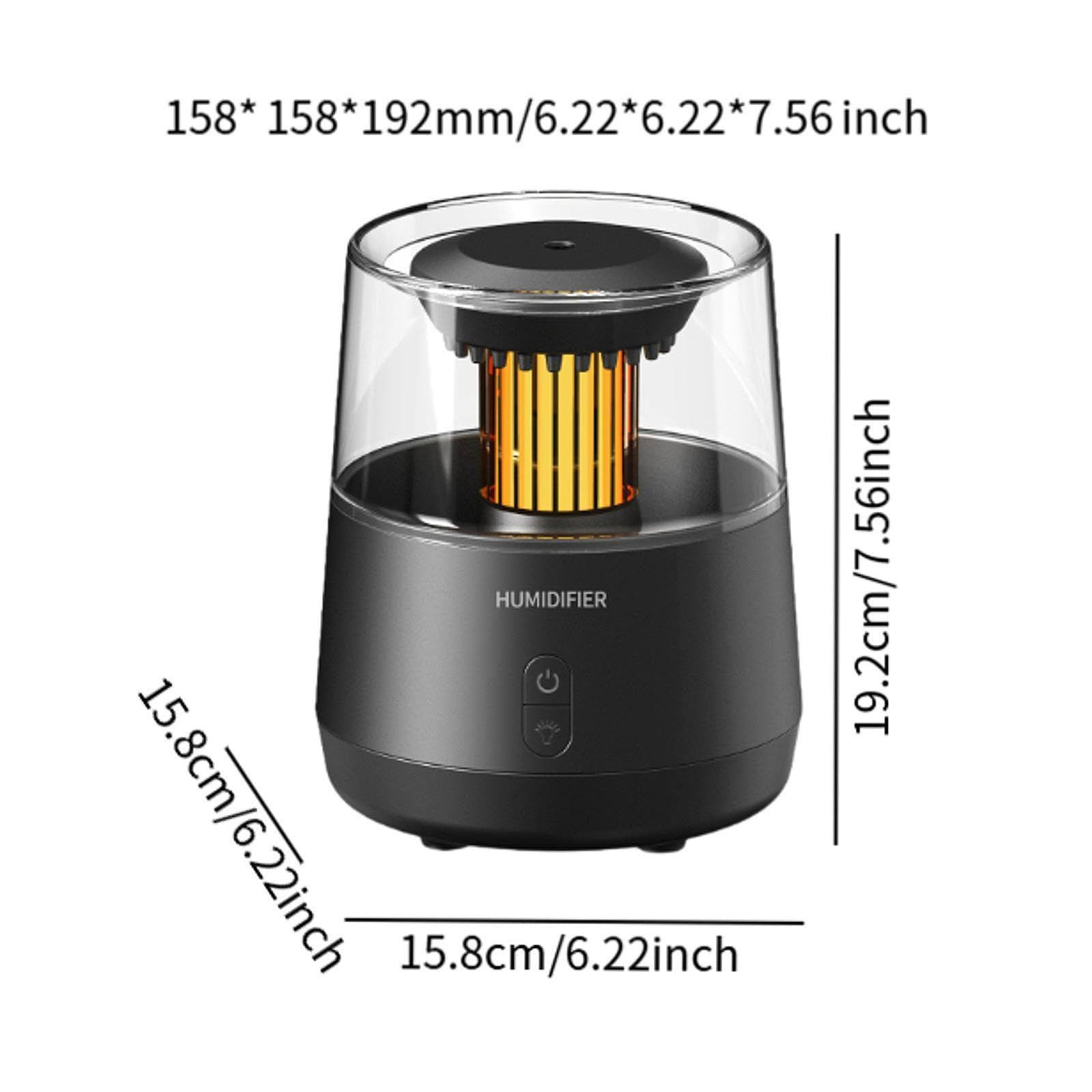 Genérico Humidificador De Aceites Esenciales De Aromaterapia para El Hogar, Humidificador De Vapor Frío con Temporizador, Tanque De Agua De Gran Capacidad De 320 Ml (Black)