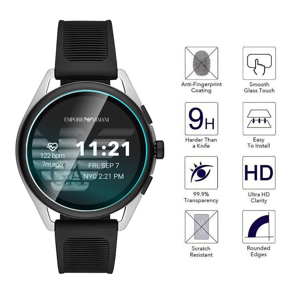 3 Pack Orzero Compatible For Emporio Armani Smartwatch 3 Tempered Glass Screen Protector 2 5d Arc Edges 9 Hardness Hd Anti Scratch Bubble Free Lifetime Replacement Warranty Buy Online At Best Price In Uae