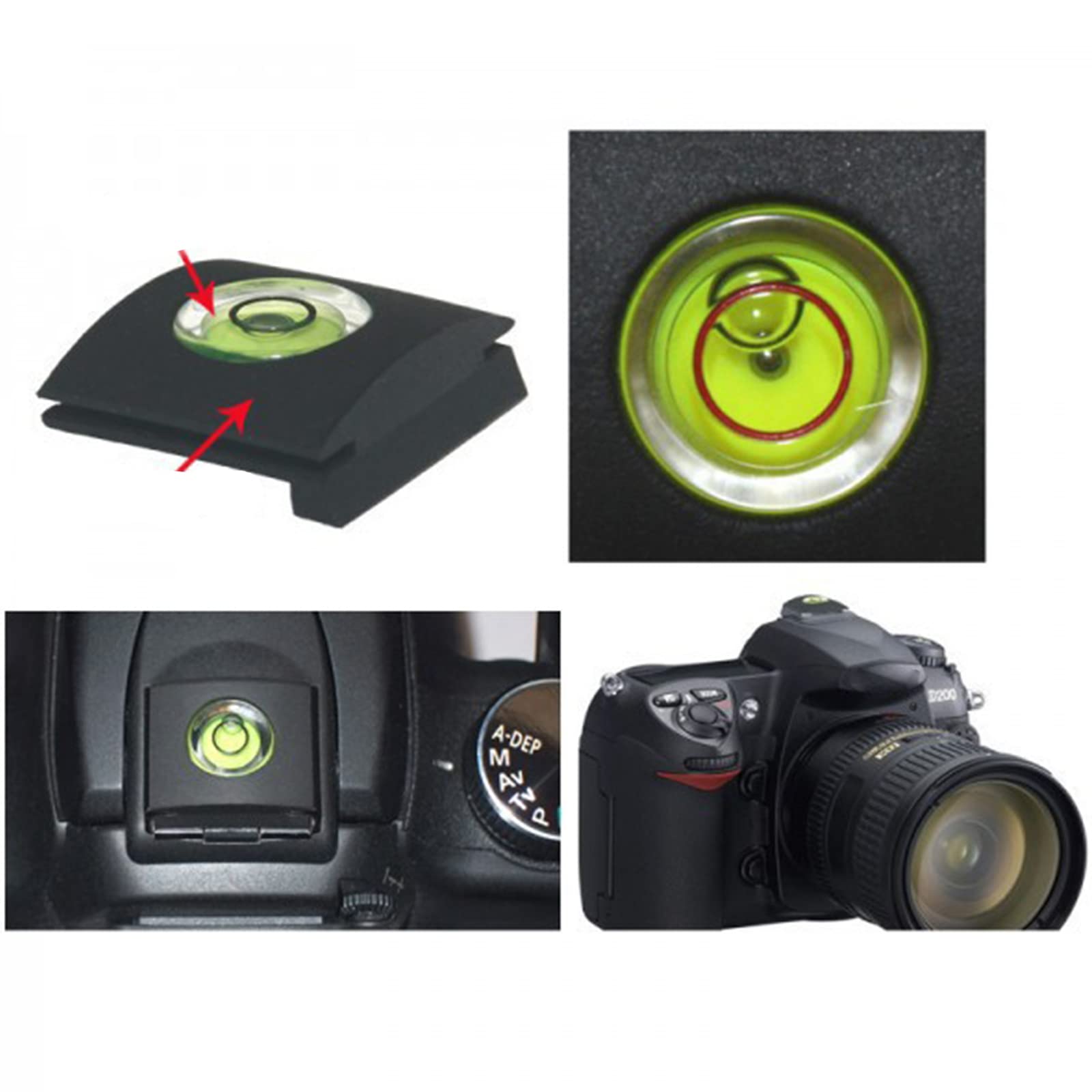 Set di 8 Coperture Hot Shoe, Copri Slitta Flash Esterno con Livella a Bolla D'aria, Fotocamera Copertura Hot Shoe, Livellatore per Macchina Fotografica Reflex, Coperchio Protezione Hot Shoe