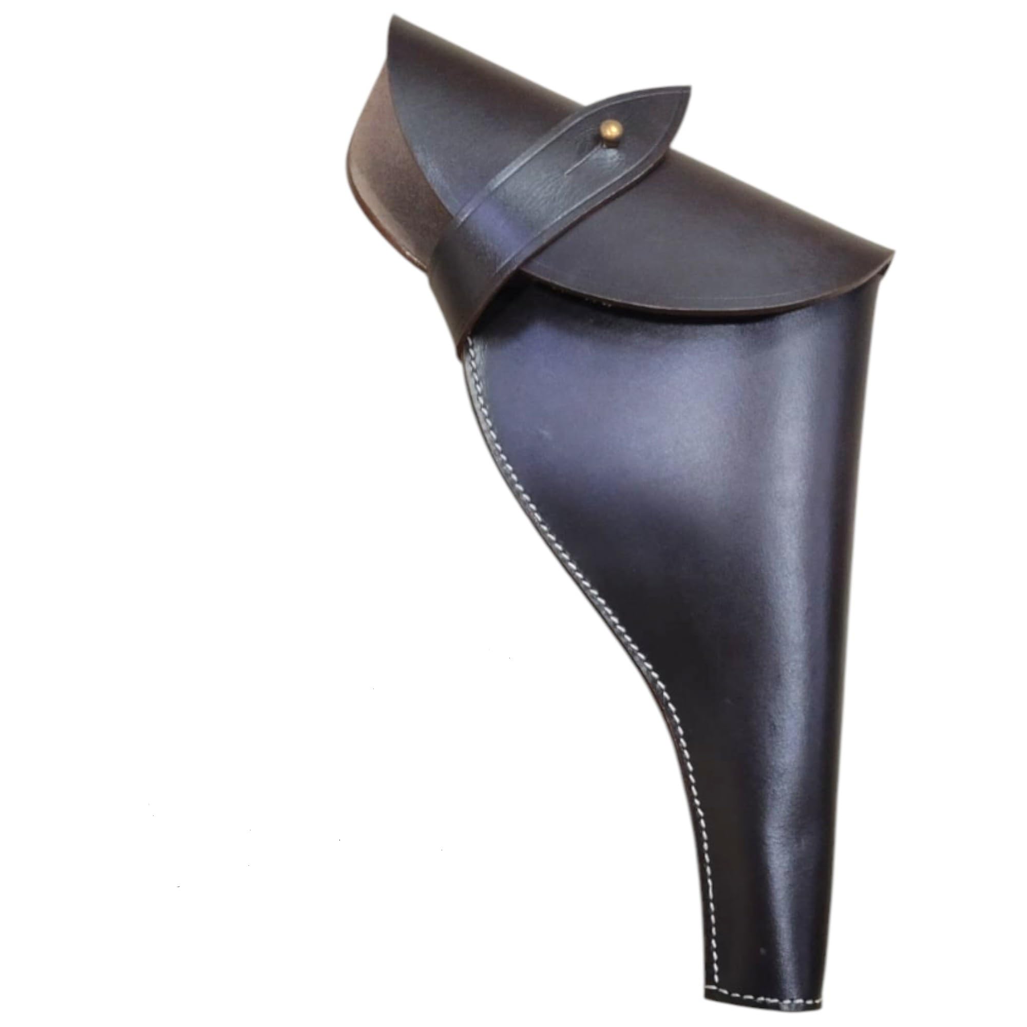 British .455 Webley Revolver Leather Holster - Dark brown