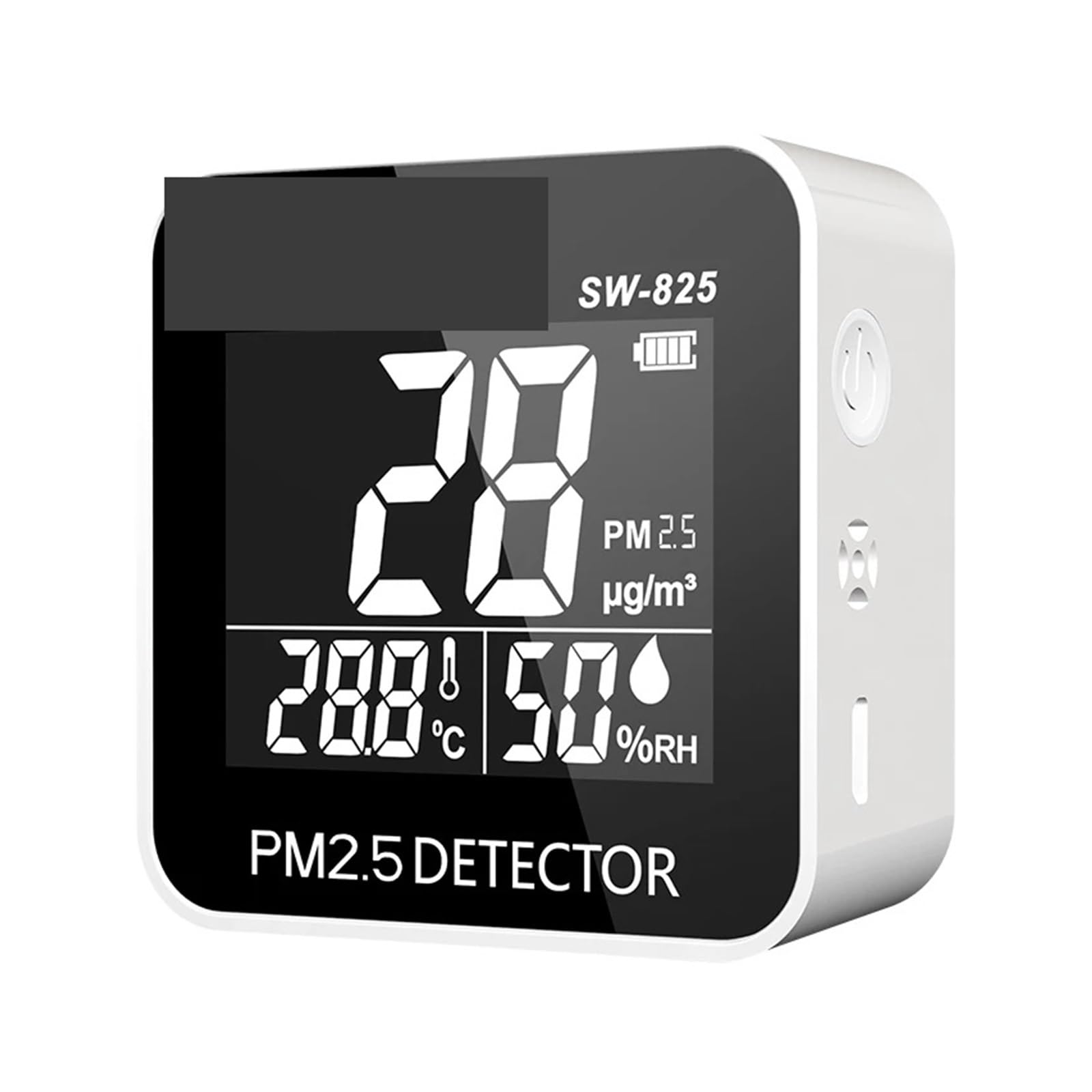 Monitor jakości powietrza, SW-825 Cyfrowy detektor PM2.5 0-500ug/m³ Mini przenośny PM 2 5 Czujnik jakości powietrza Miernik temperatury i wilgotności