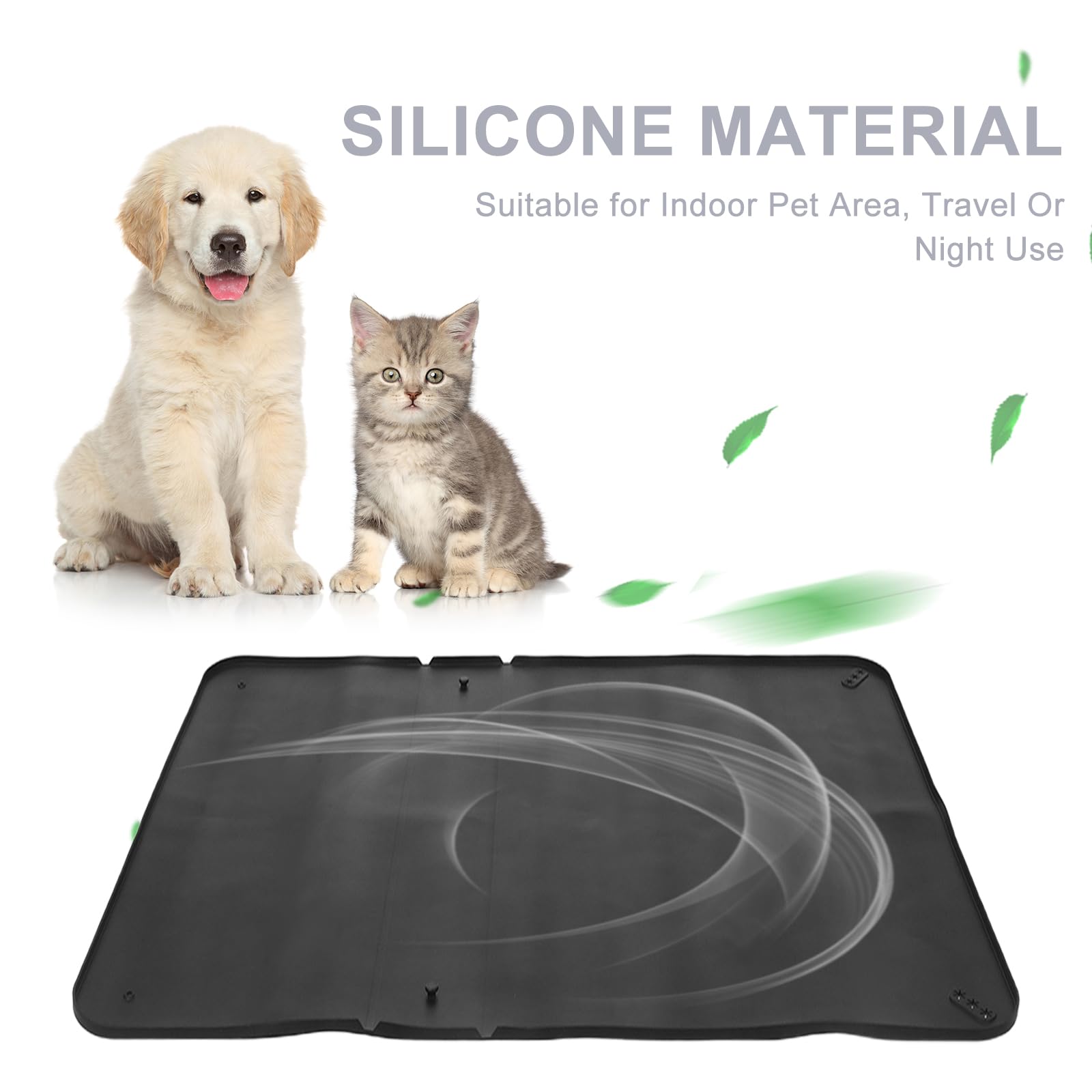 GALPADA Porta Traversine Cani 60x90 in Silicone con Ventose Antiscivolo per Tappetino Igienico Cane, Salvaspazio per Viaggio e Area Pet