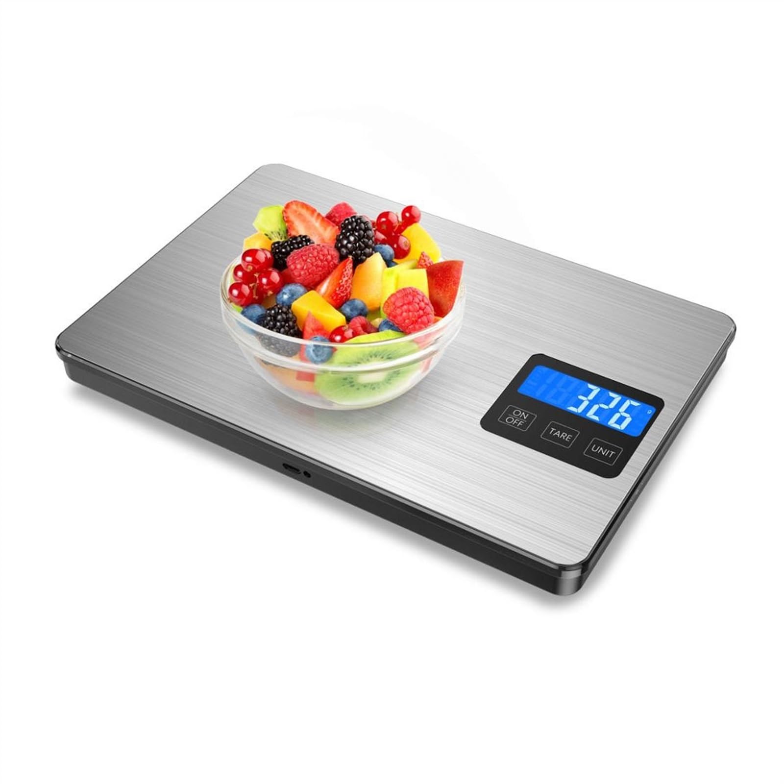 Waga kuchenna Cyfrowa waga kuchenna o wadze 15 kg z wyświetlaczem LCD Elektroniczna do żywności gotowania i pieczenia(Sliver)