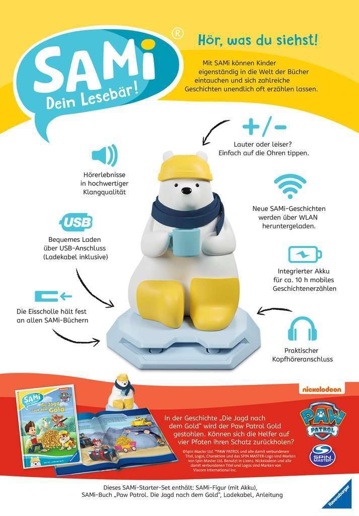Ravensburger 00097 Starter-Set SAMi Dein Lesebär Paw Patrol