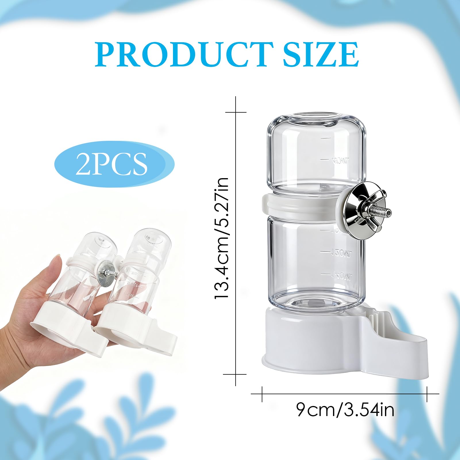 2 PCS Distributore Acqua Uccelli E Mangiatoia per Uccelli Automatica, Dispenser Acqua Cibo per Uccelli Con Fissaggio Gabbia, Uccelli Alimentatore Automatico per Pappagalli e Piccioni