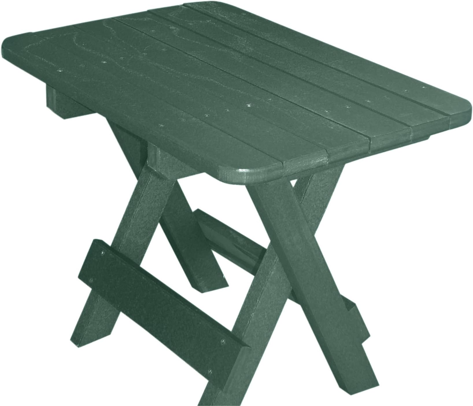 Phat Tommy Recycled Poly Resin Folding Side Table – Durable & Eco-Friendly. This Patio Furniture is Great for Your Adirondack Chair, Lawn, Garden, Swimming Pool, Deck.