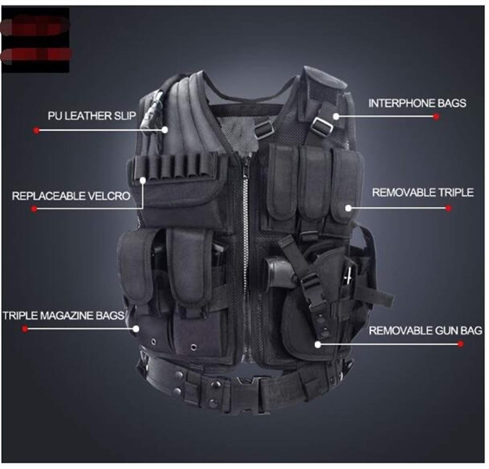 HXSZWJJ Gli Uomini di Tattica Militare dell'Esercito Gilet Vest Outdoor Attrezzature Caccia Vest 4 Colori