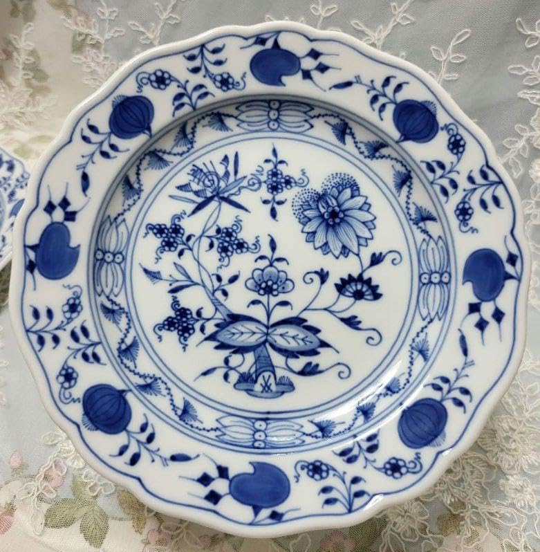 ☆値下げ中☆□マイセン□ブルーオニオン18cmプレート6枚セット青×白