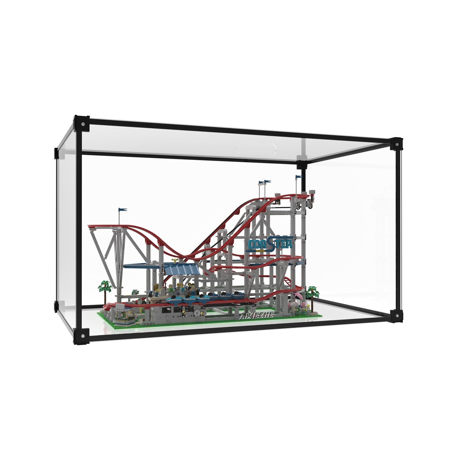Vitrine Acrylique Empilable Transparente 30x20x20cm - Boîte De Collection Anti-Poussière Avec Porte Magnétique Pour Figurines Et Modèles