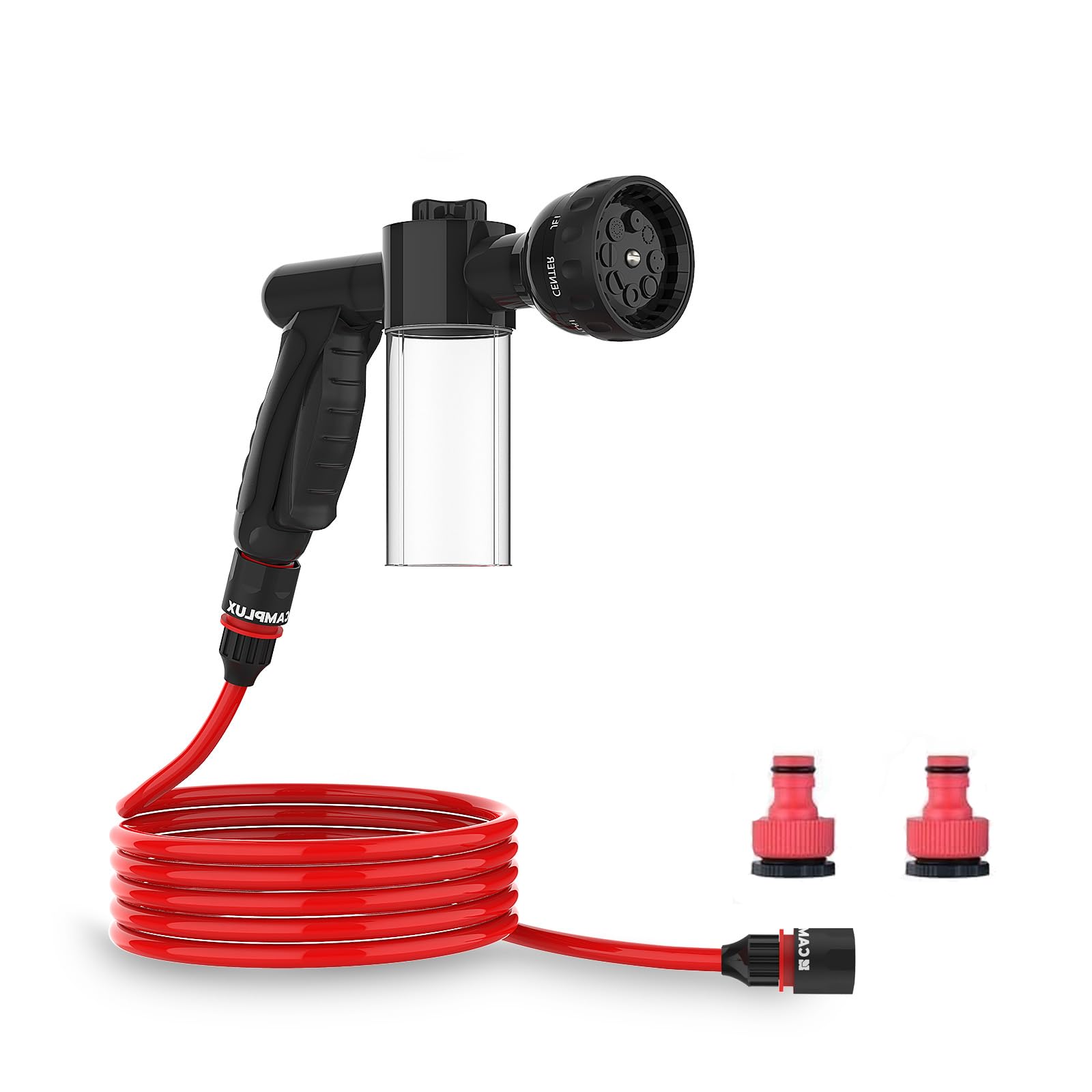 CAMPLUX 3.5 Metres Hose Pet Washing Hose Attachment with Soap Dispenser, 8-in-1 Sprayer Mode for Watering Flowers, Car Wash, Dog and Horse Showering