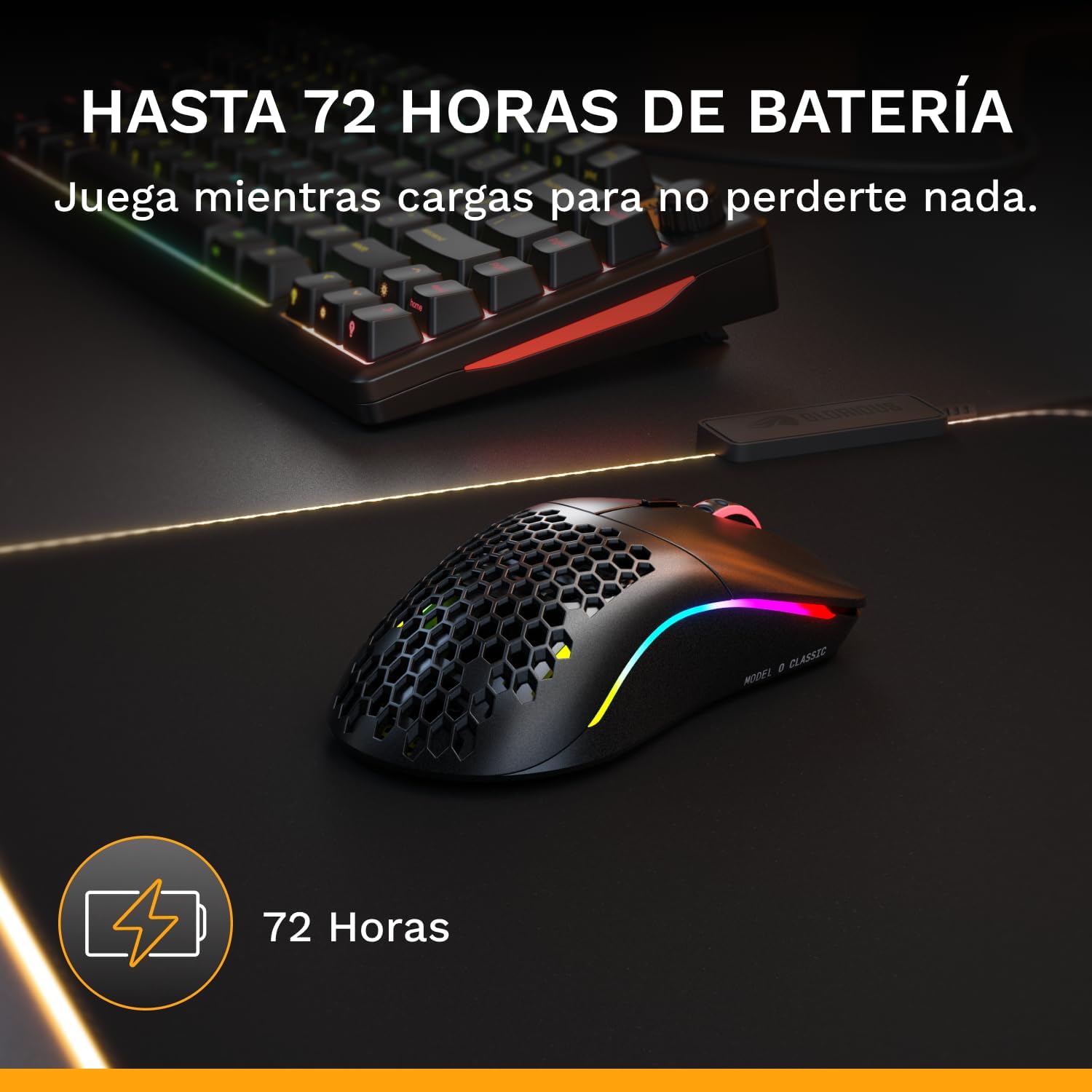 GLORIOUS Gaming Model O Classic: ratón Gaming inalámbrico PC – Latencia Baja, Sensor 19K dpi, Carcasa Colmena 69 g, RGB Personalizable, Switches mecánicos 100M de clics, Botones programables – Negro 6