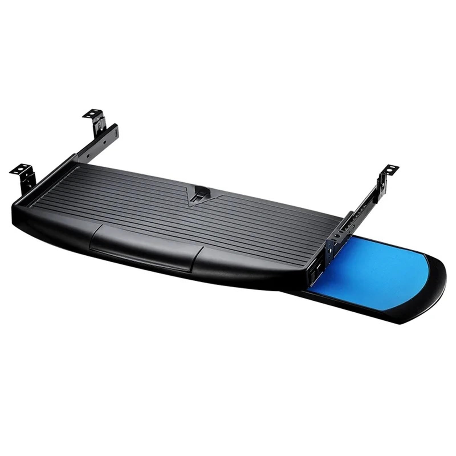 Sqqcreato Light Coffee Under Desk Keyboard Tray Under Desk Keyboard Tray Slide-Out Platform For Mouse And Adjustable Sliding For Home Or Office(Light Coffee)