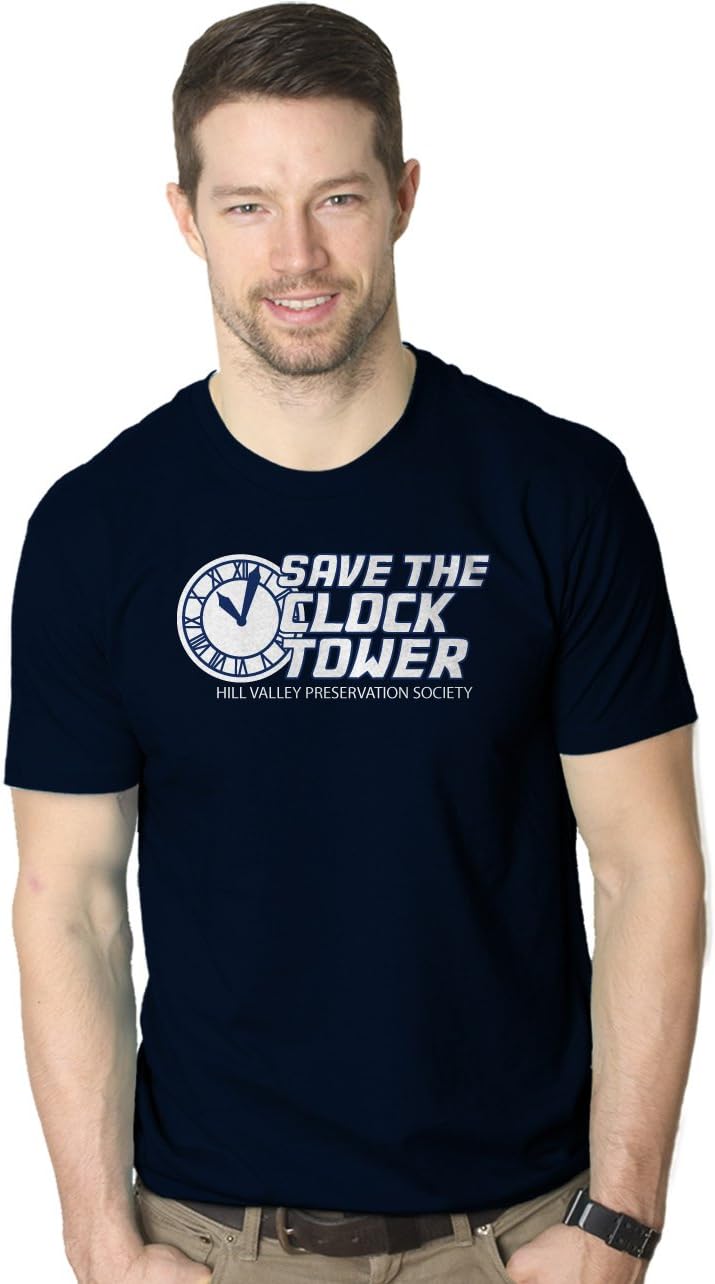 Save The Clock Tower T Shirt Funny Vintage Graphic 80s 90s Tee Cool Saying - Image 4