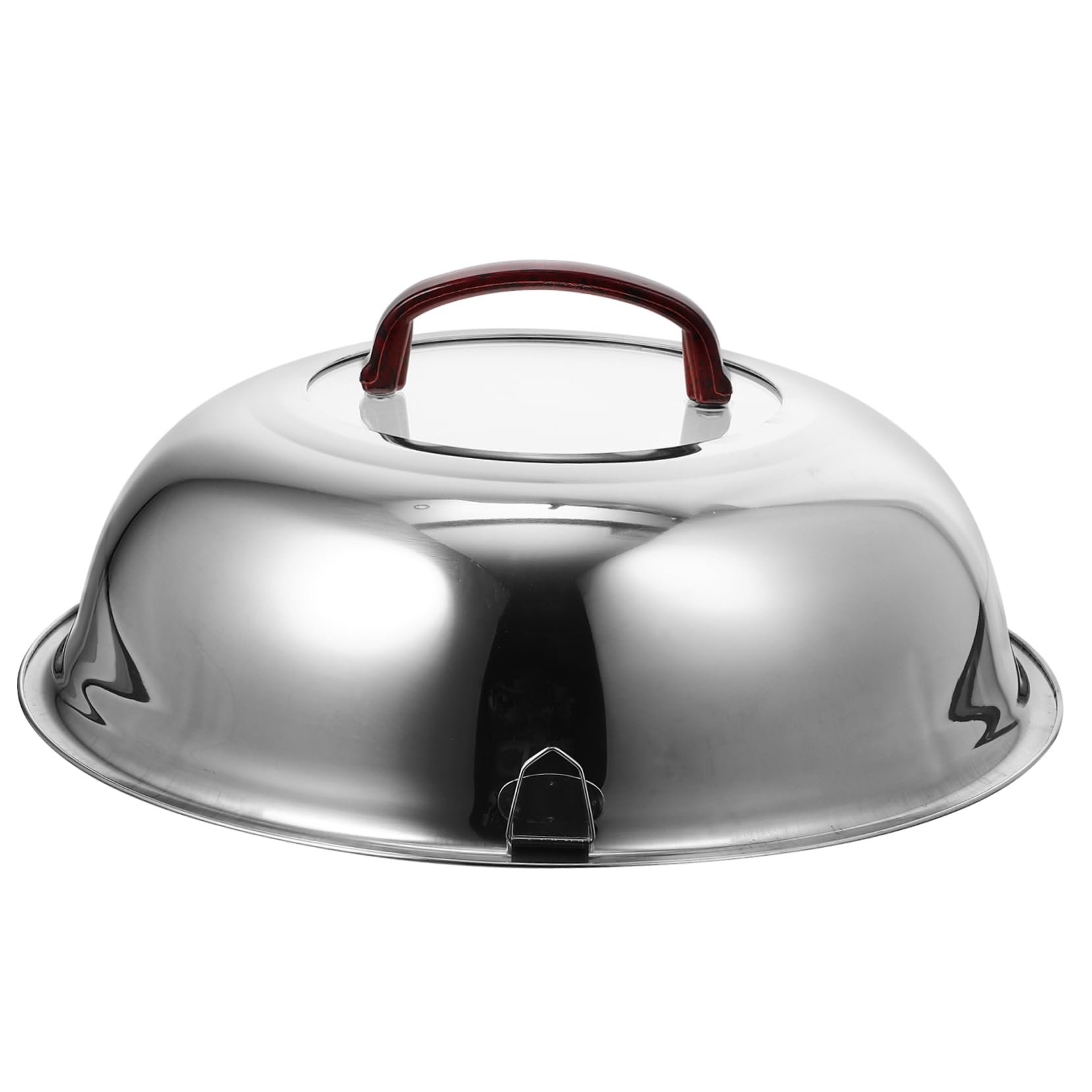 Mobestech Coperchio in Acciaio Inossidabile Vetro Coperchio da Cucina Antiscottatura Manico Anticalore