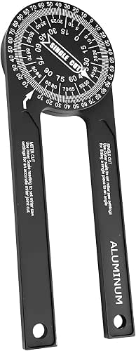 Sutekus Aluminum Miter Saw Protractor 7" Angle Finder Featuring Precision