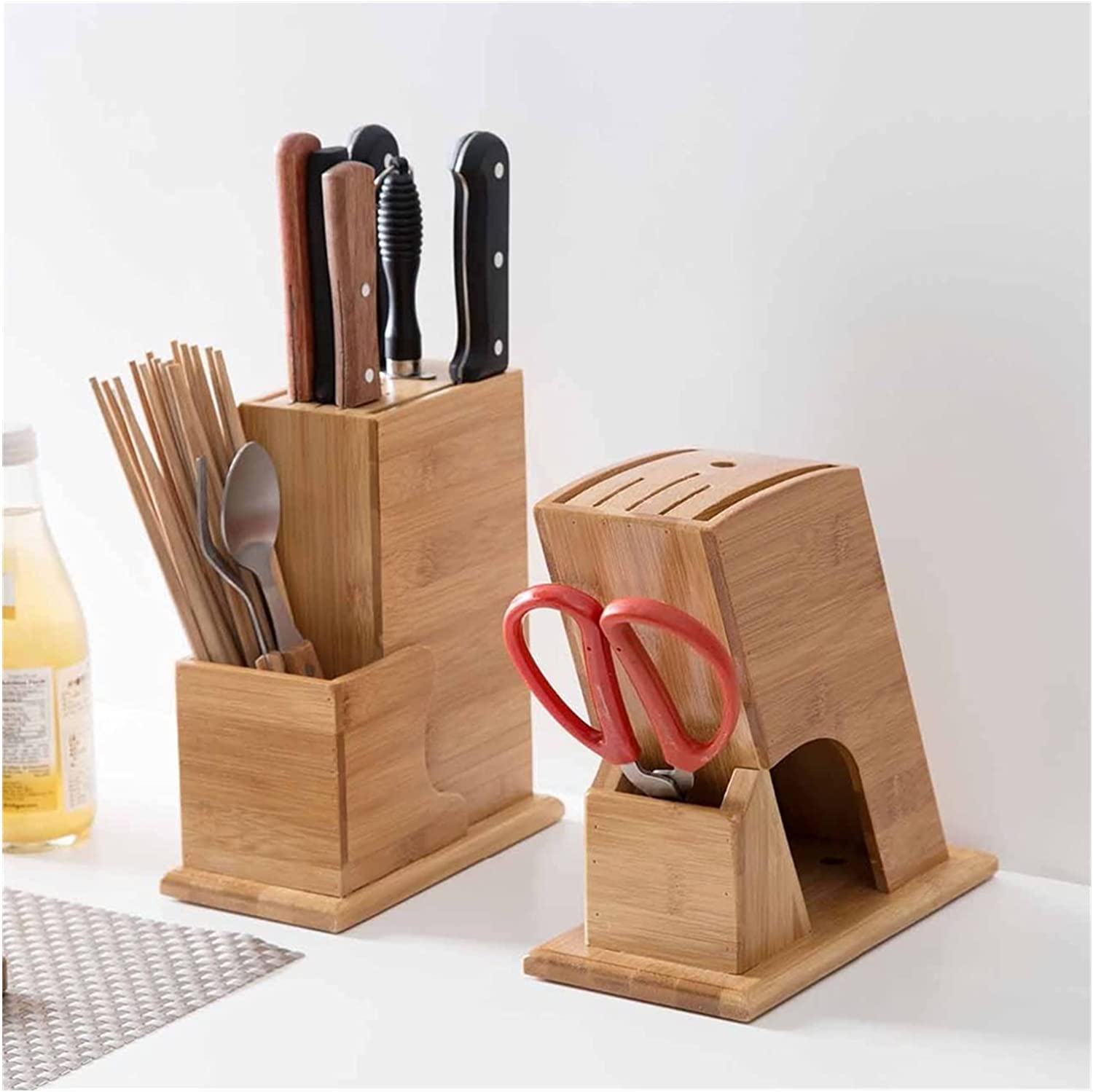 Bloque Cuchillos Cocina Utensilios De Cocina De Bambú Soporte para Cuchillos Soporte para Cuchillos Almacenamiento De Cuchillos Accesorios De Cocina