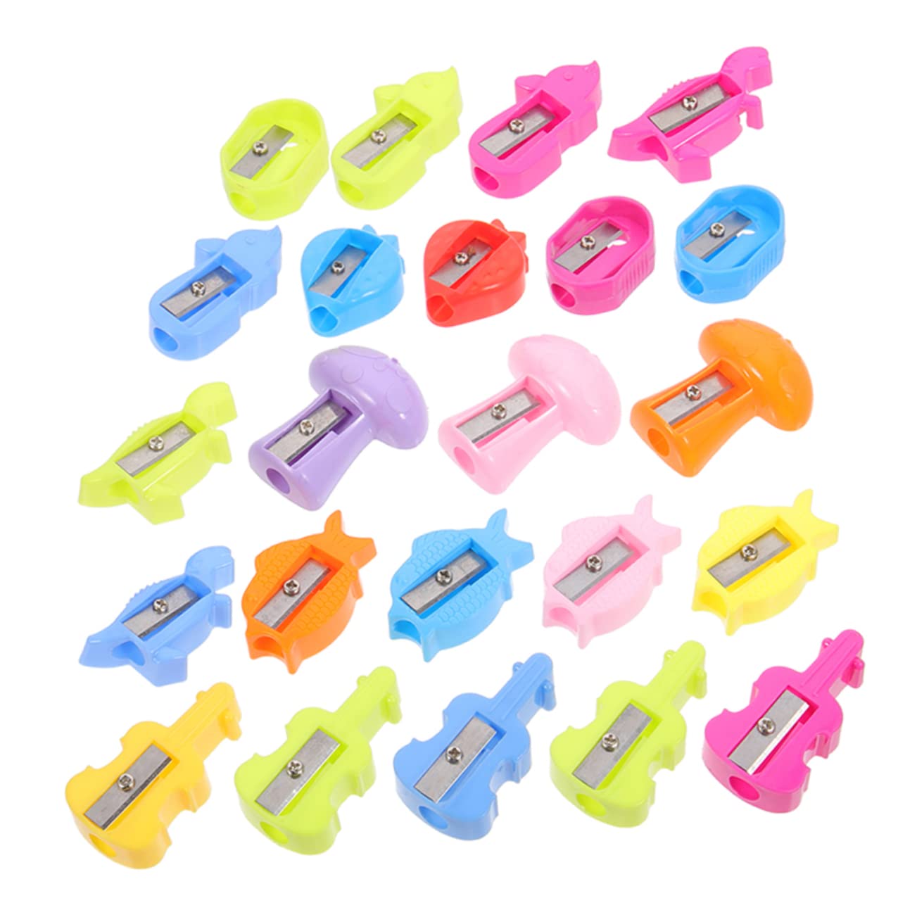 Lurrose 90 Pz temperamatite dei cartoni animati pencil sharpener temperamatite elettrico temperamatita piccoli manuali materiale scolastico in metallo plastica