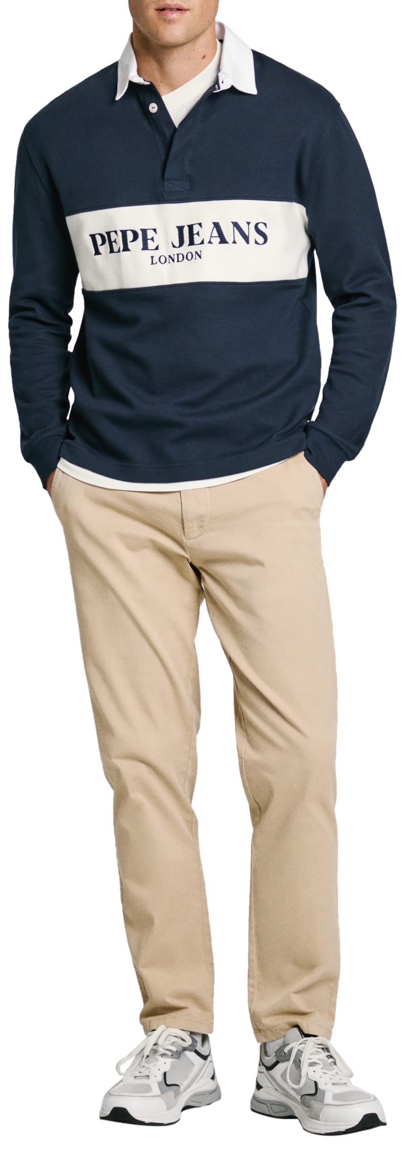 Pepe Jeans Men's Brown (Concrete Beige) Slim Chino Twill, Trouser, Brown, 32W