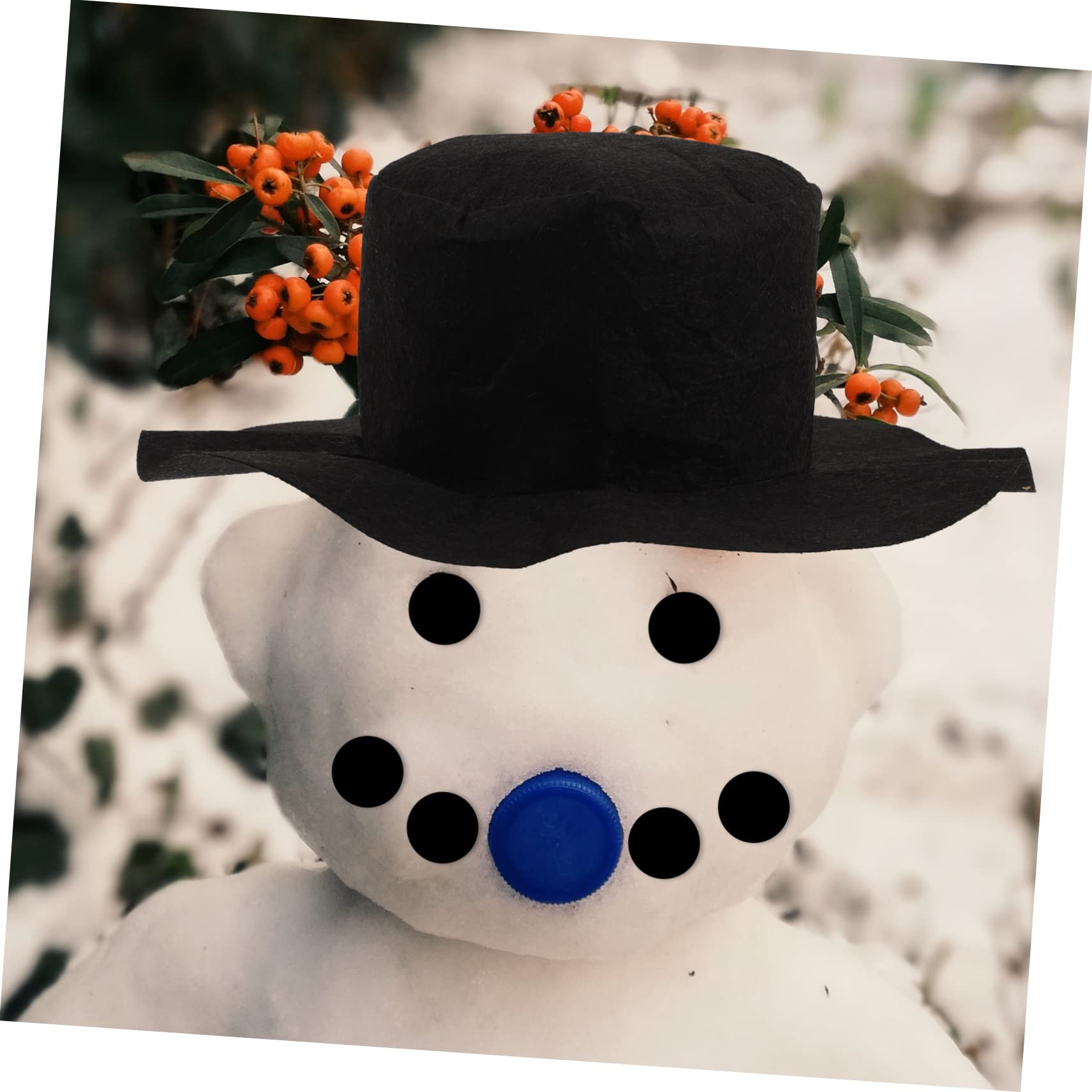 IMIKEYA 3 Sätze DIY Schneemann Dekorationsset Als Schneemann DIY Zubehör Schneemann, Der Stütze Verziert Weihnachtsschneemann Dekorationsset Weihnachts-schneemann-bausatz Hölzern