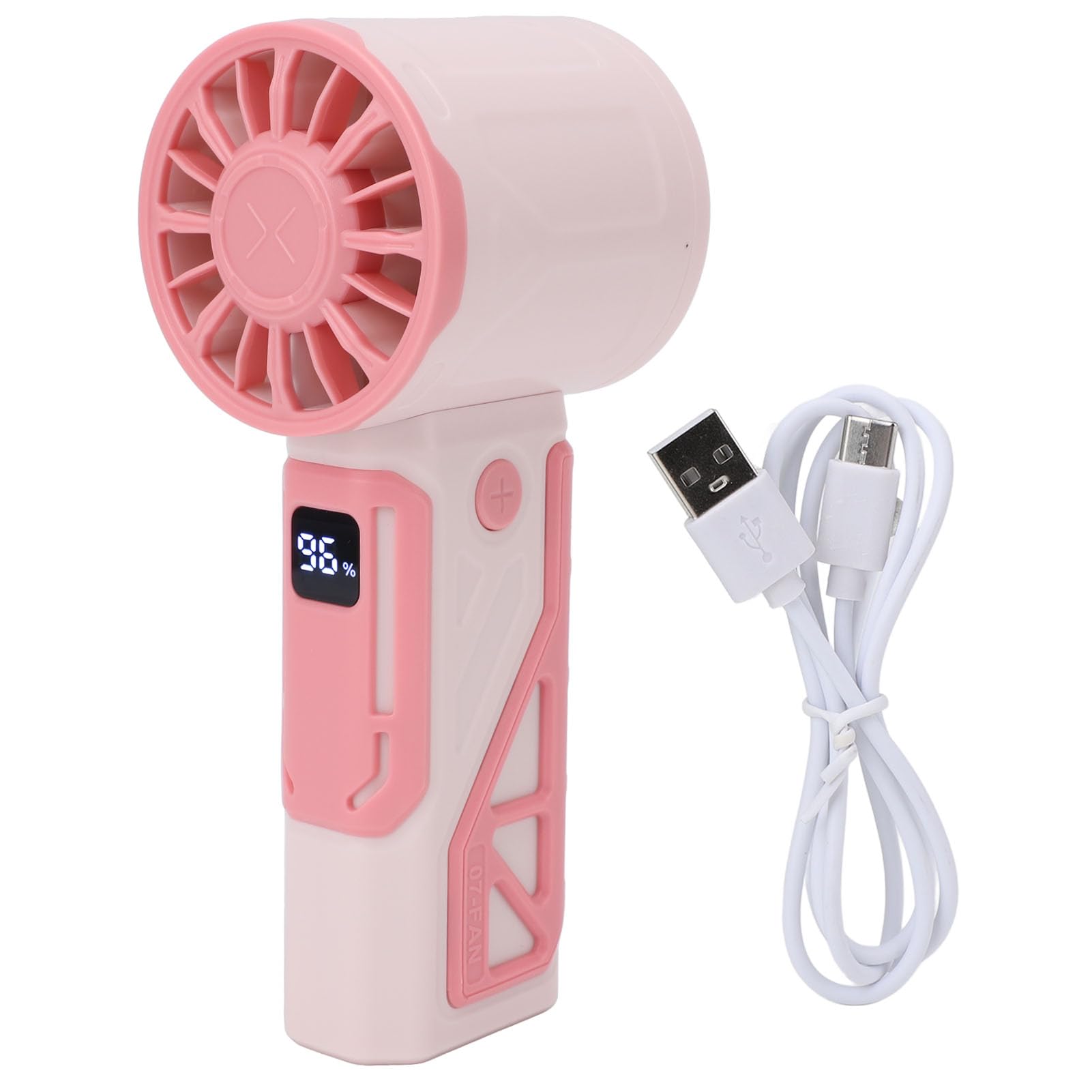 Mini ventilateur portable rechargeable USB Pilipane vert et rose